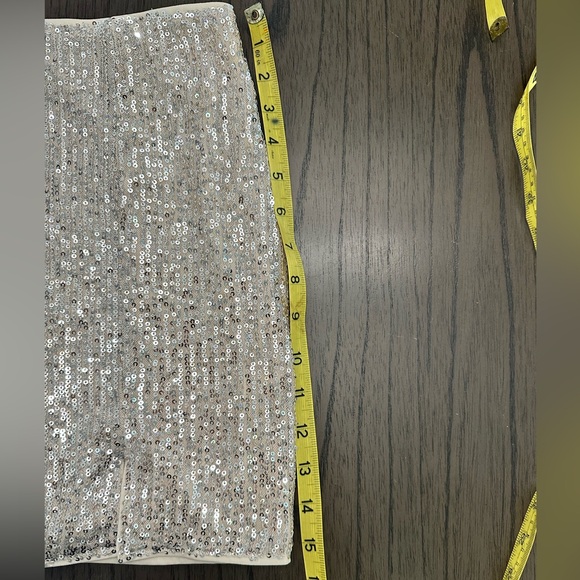 NWOT sequin skirt Altar’d State champagne - Picture 8 of 8